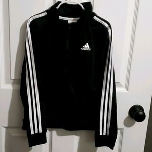 Adidas black-and-white iconic track jacket SM SZ 8